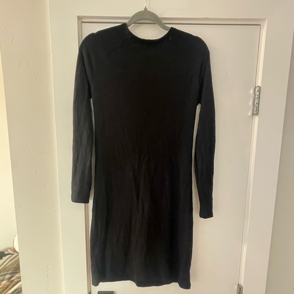 Free People Chic Black Long Sleeve Dress Size M GUC - Picture 3 of 4